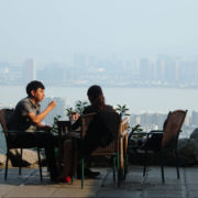 Kawiarnia w Hangzhou na wzgórzu