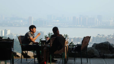 Kawiarnia w Hangzhou na wzgórzu