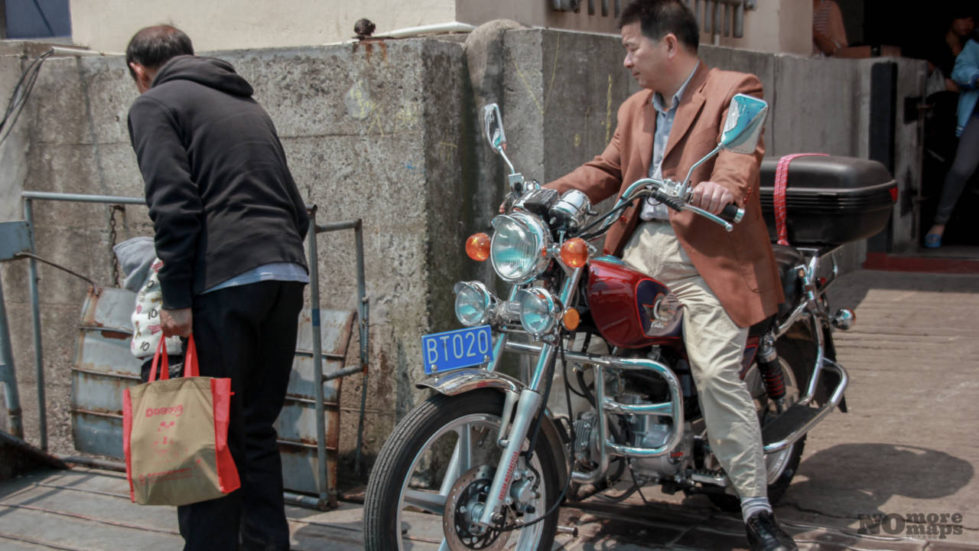 Motocyklista w Chinach