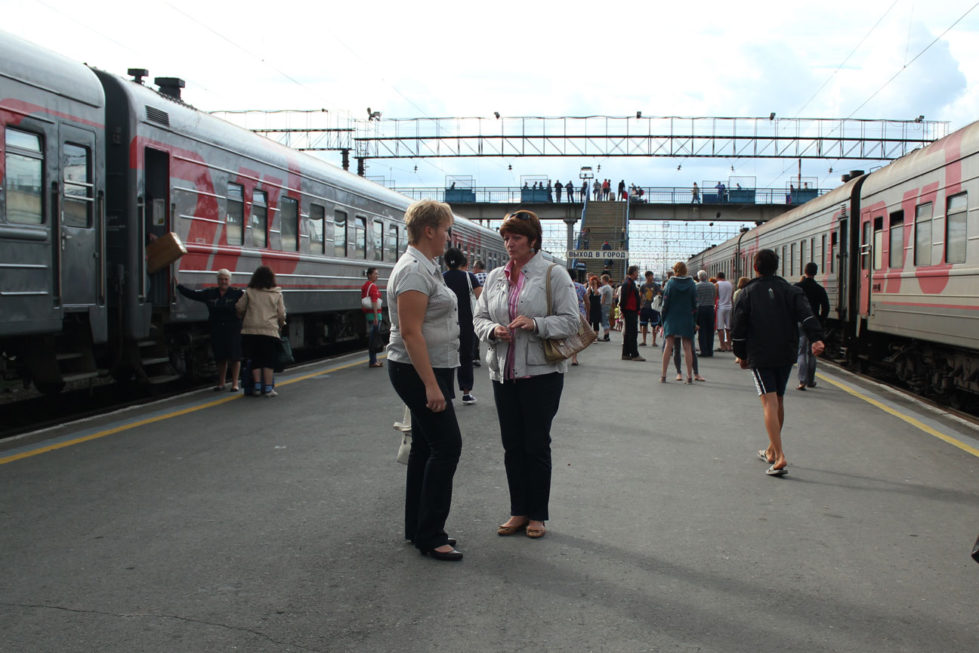 Kolej Transsyberyjska 2013 peron