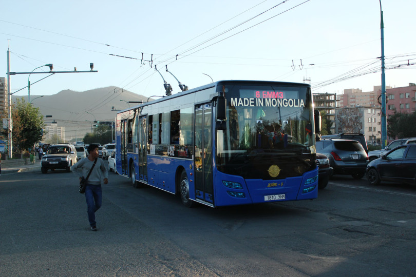 Trolleybus made in Mongolia