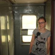 Wejście do łazienki Kolej Transsyberyjska
