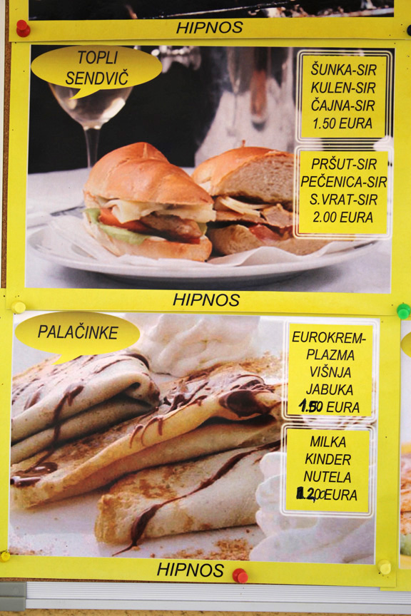 Ceny na fast-food w Czarnogórze