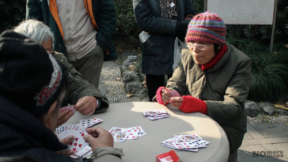 Poker w parku w Chinach